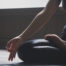 Woman practicing yoga in various poses